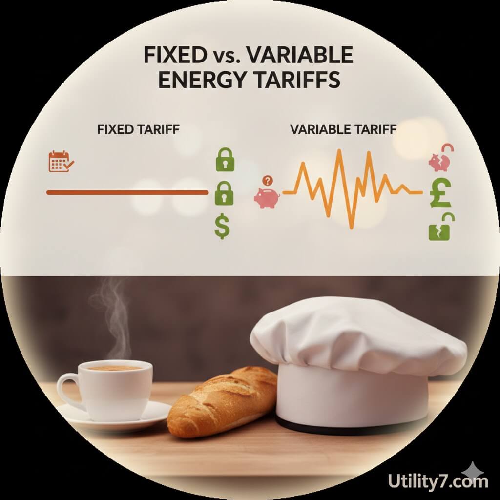 Searching for the best energy plan? Compare fixed vs. variable energy tariffs for food business companies to lock in low rates and protect your profits from market spikes.