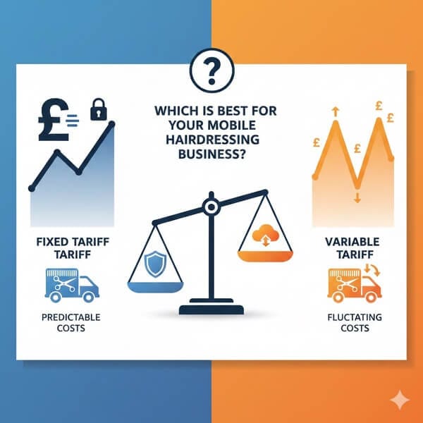 Fixed vs. variable energy tariffs for mobile hairdressers