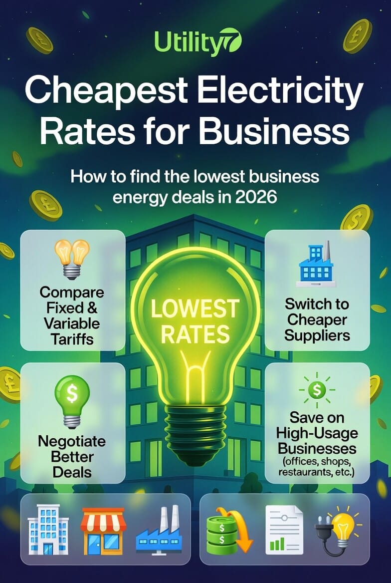 Cheapest Business Electricity Rates UK 2026 : How to Compare and Save on Business Electricity