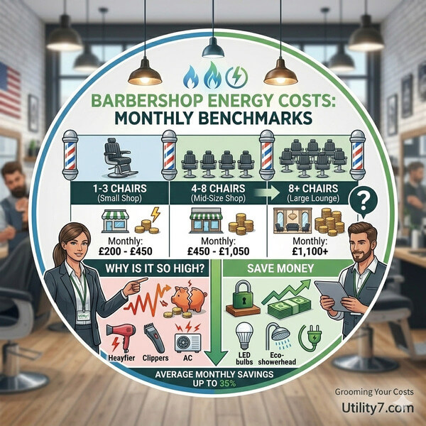 How Much Does Energy Cost Per Month for a Barber's Business