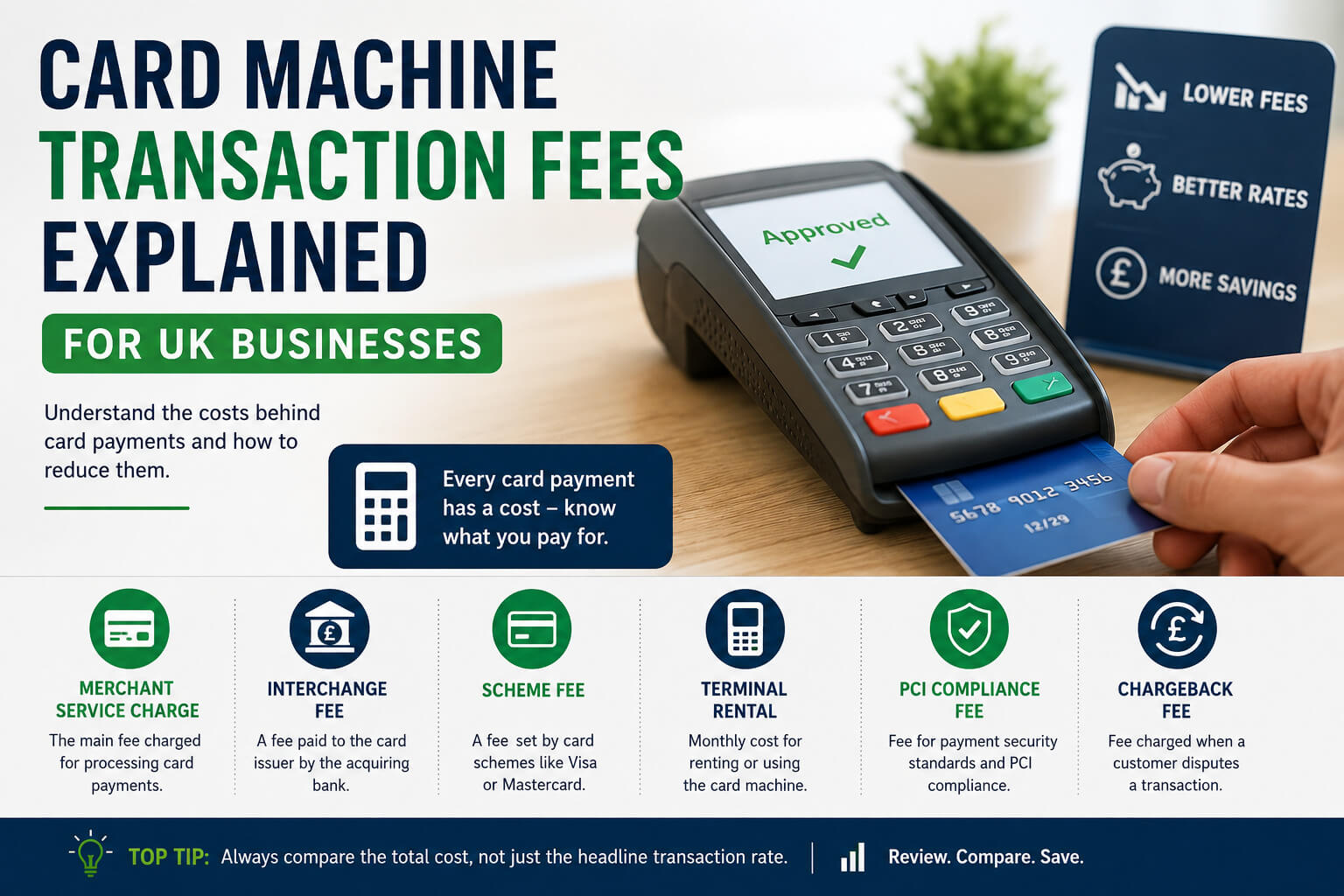 Card Machine Transaction Fees Explained for UK Businesses | Utility7