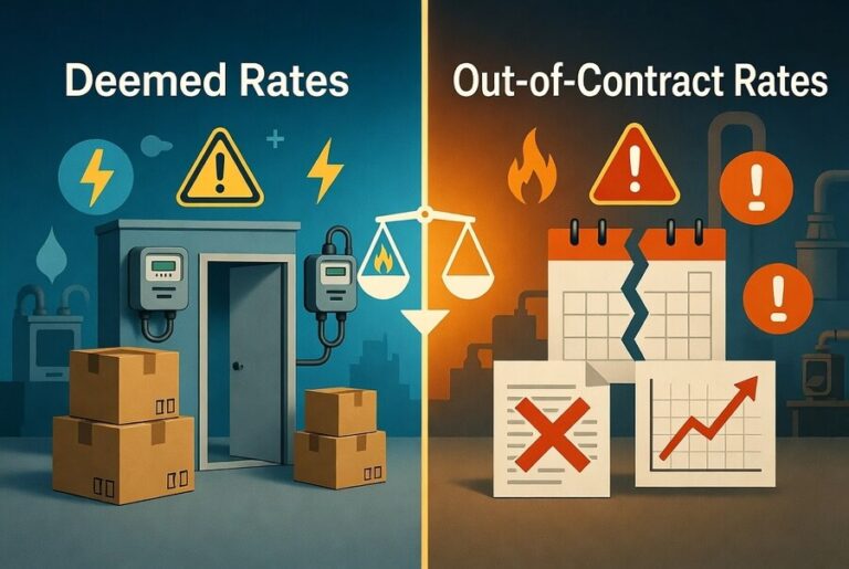 deemed rates vs out-of-contract rates for UK businesses
